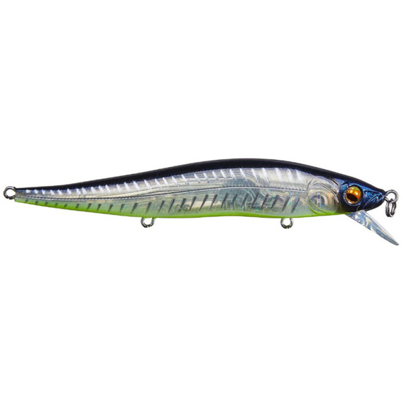 Minnow Suspending Jerk Bait - 3 3/4" - Herring Bone Chartreuse