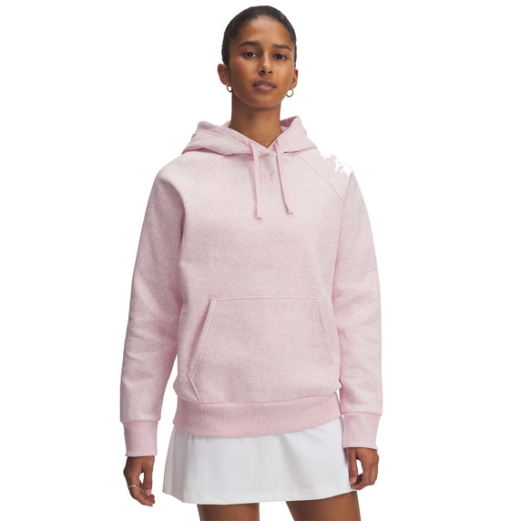 Under Armour Women's Rival Fleece Hoodie - Prime Pink Light Heather image