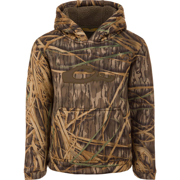 Drake LST Youth Silencer Hoodie image in Mossy Oak Original Shadow Grass
