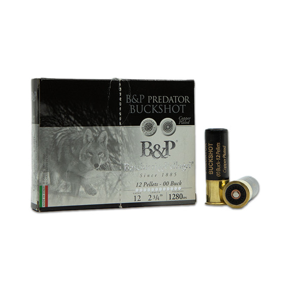 12 Gauge 2 3/4" 1280FPS 00 Buck Copper Plated Predator Buckshot Box Image