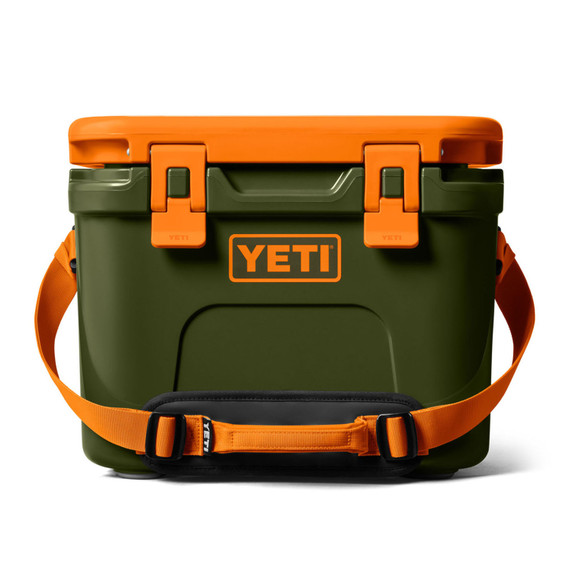 Yeti Roadie 15 Hard-Sided Cooler Image in Olive/King Crab Orange