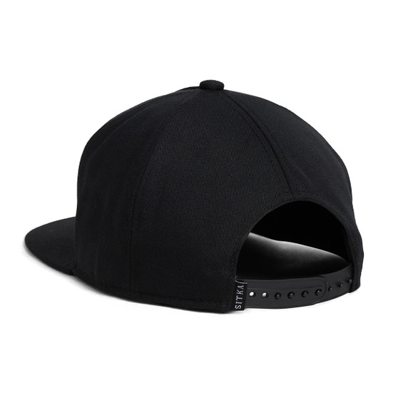 Sitka Crest Patch Hi Pro Snapback Hat Back Image in Sitka Black