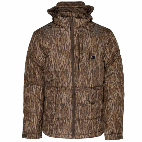 image of Rogers Sporting Goods Elite Fowl-Weather Hunting Jacket in Mossy Oak Bottomland.