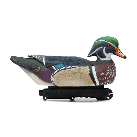 Side image of the HD Wood Ducks Floating Duck Decoys.