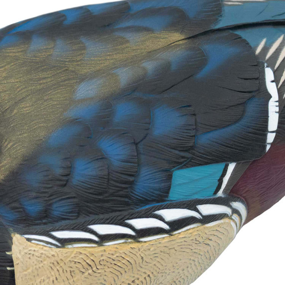 Feathers image of the HD Wood Ducks Floating Duck Decoys.