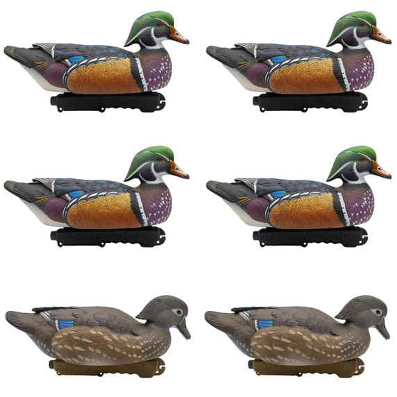 Final Approach HD Wood Ducks Floating Duck Decoy Image