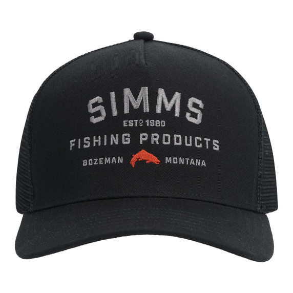 Image of the Simms Double Haul Trucker Hat in Black