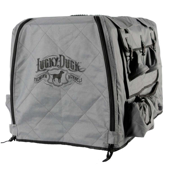 Lucky Duck Kennel Cover Medium - Storm Gray