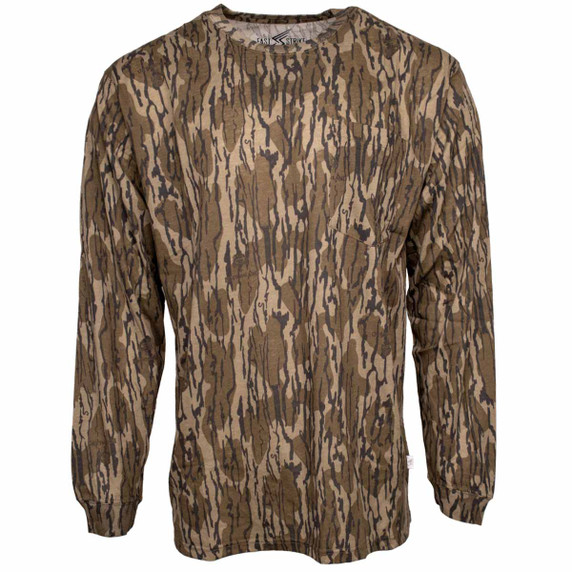 Fast Strike Men's Long Sleeve Cotton Blend T-Shirt - Original Bottomland