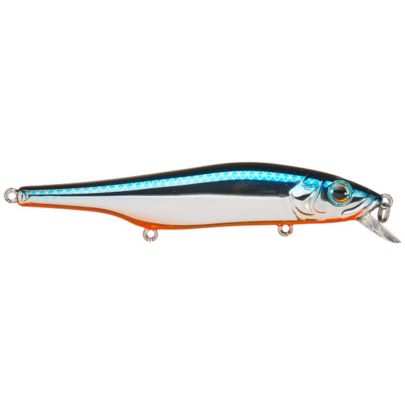 Bill Lewis Scope-Stik Floating Jerkbait Image in Chrome Blue/Orange Belly