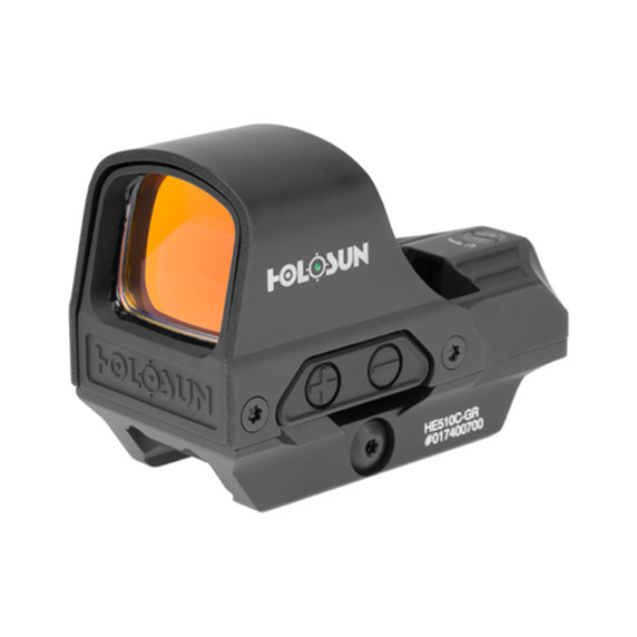 Holosun HE510C-GR Rifle Reflex Sight with Solar Failsafe Angled Image
