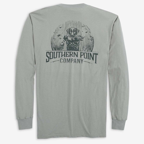 Southern Point Co Lab Retrievers Long Sleeve Tee - Gun Metal
