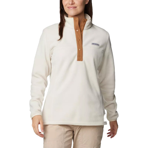 Columbia Women's Benton Springs 1/2 Snap Pull Over II Fleece - Chalk-Camel Brown