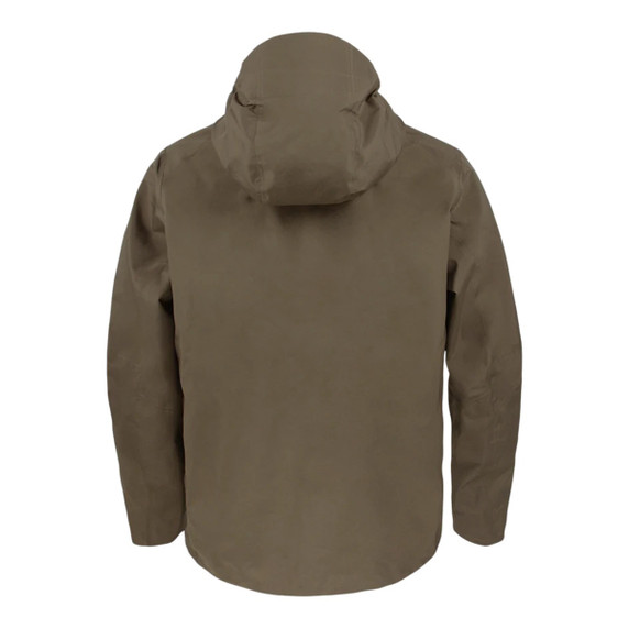Banded Featherlite Rain Shell Jacket Back Image in Marsh Brown