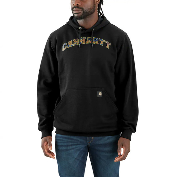 Carhartt Loose Fit Midweight Camo Logo Graphic Sweatshirt - Black
