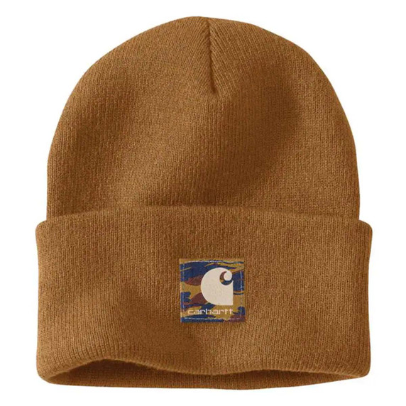 Carhartt Knit Camo Patch Beanie Image