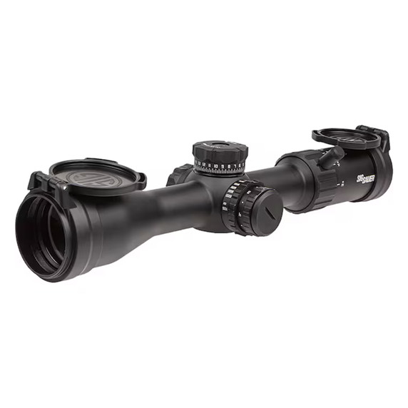 Sig Sauer Whiskey4 3-12x44mm Low Profile Non-Illuminated Quadplex Rifle Scope Front Left Side Image