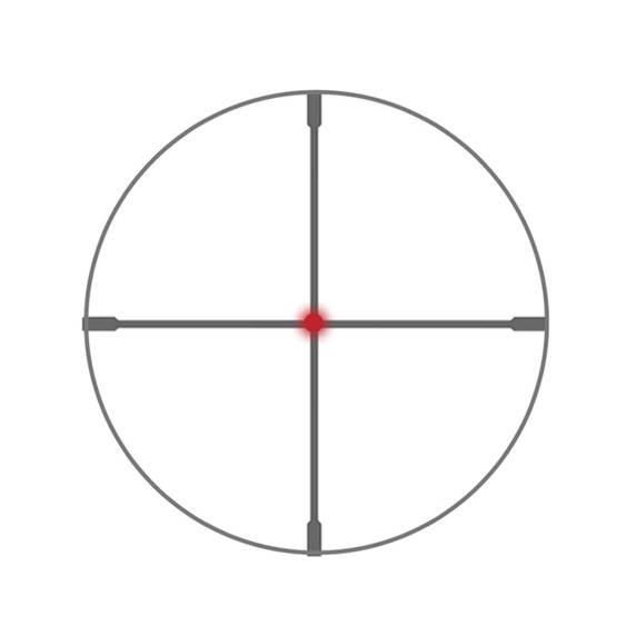 Sig Sauer Whiskey4 3-12x44mm Low Profile Non-Illuminated Quadplex Rifle Scope Reticle Image