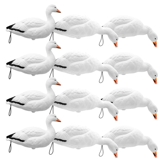 Final Approach LIVE Full Body Snow Geese Decoys - 12 Pack Image