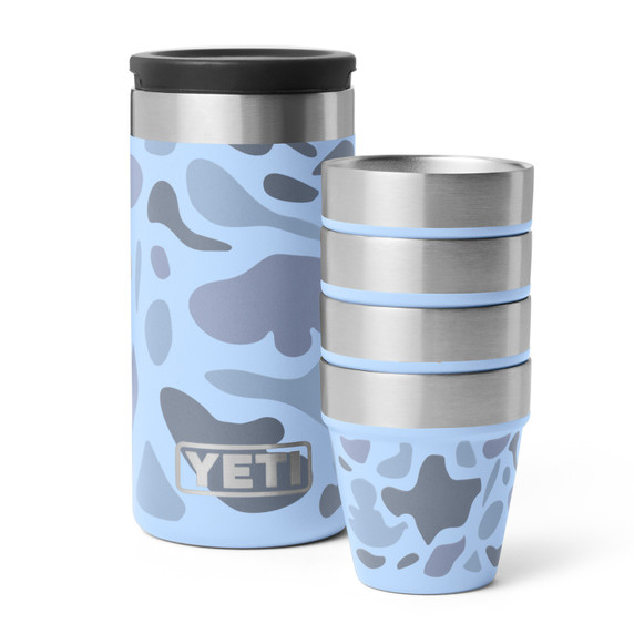 Yeti Shot Glasses and Carrying Case Image in Blue Camo