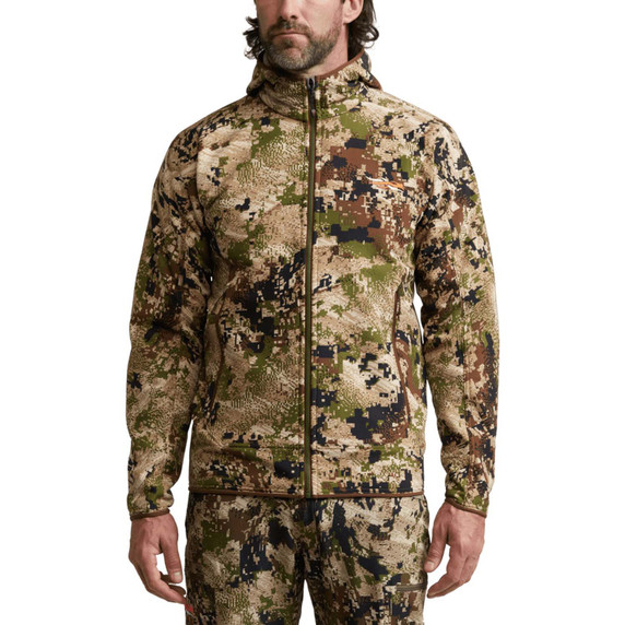 Sitka Alpha Fleece Hooded Jacket Front Image.