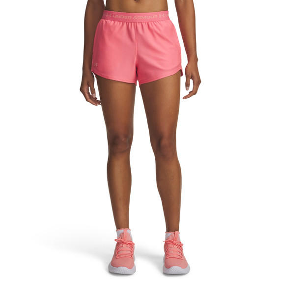 Under Armour Women's Tech Play Up Shorts Image in Bittersweet Pink