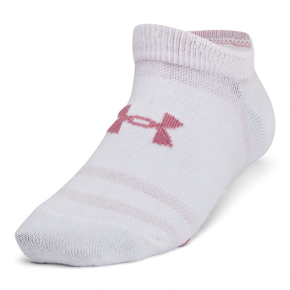 Under Armour Youth Essential No Show Socks - 6 Pack - Rebel Pink-White