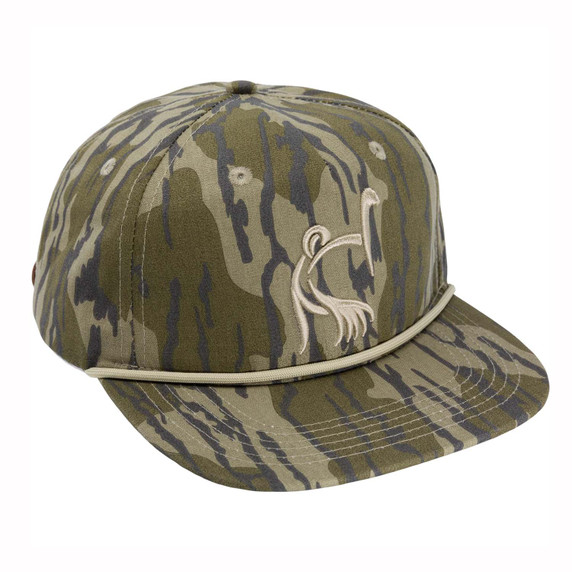 Drake Waterfowl Ol' Tom X Lost Hat Goat Rope Cap Image in Mossy Oak Bottomland