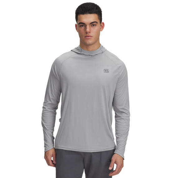 Under Armour Fish Elite Hoodie Image in Mod Gray-Castlerock