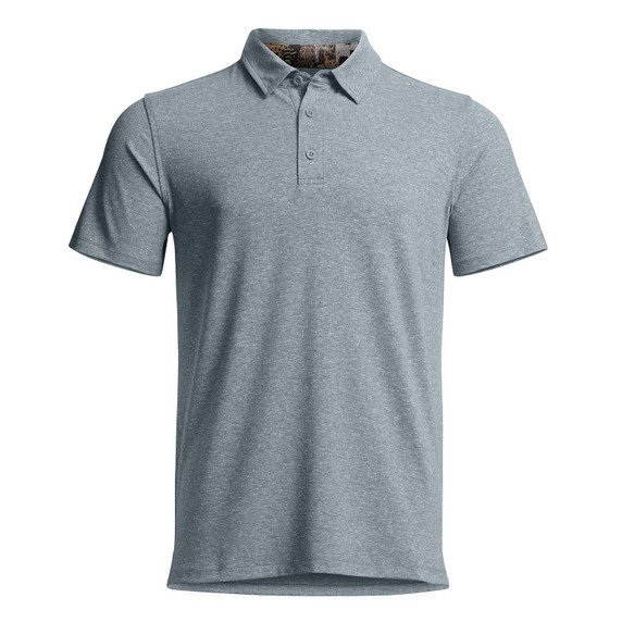 Sitka Essential Short-Sleeve Polo Image in Bluestone Heather
