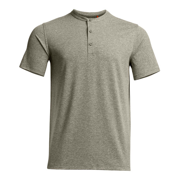 Sitka Essential Short-Sleeve Henley Image in Oak Heather