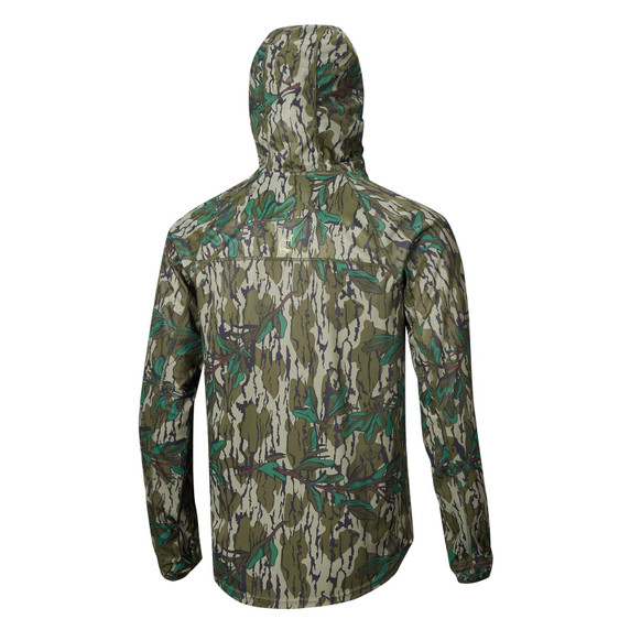 Back Image of the Drake Waterfowl Early Bird Gator Hoodie with Insect Repellent.