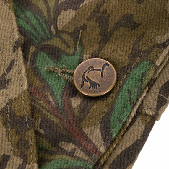 Drake Waterfowl Throwback 80 Field Bib Button Image.