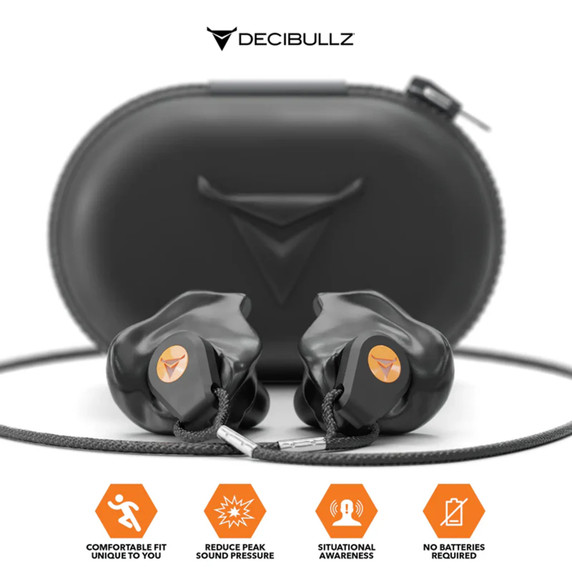 Decibullz Custom Molded Percussive Filter Earplugs Set Image