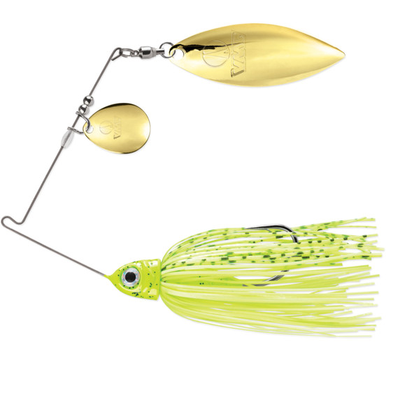 VMC Redline Series Spinnerbait Colorado Willow - Gold-Gold Dirty Chartreuse Shad 3/8oz