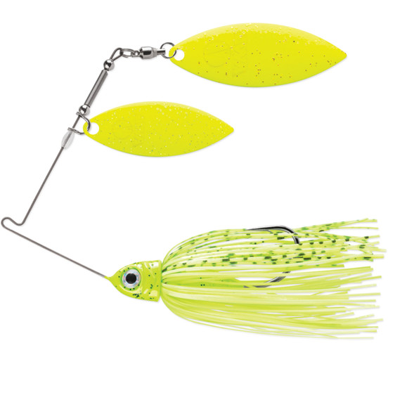 VMC Redline Series Spinnerbait Double Willow - Chartreuse-Chartreuse Dirty Chartreuse Shad 1/2oz