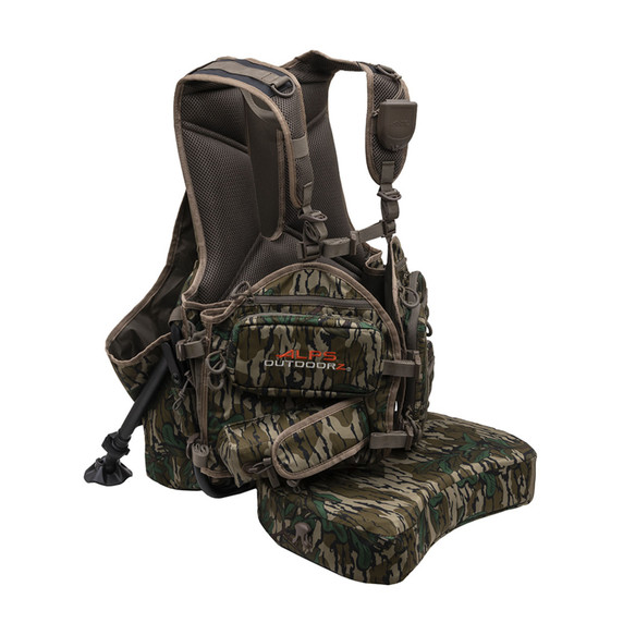 ALPS OutdoorZ Grand Slam Turkey Vest, Mossy Oak Greenleaf Seat Down Image