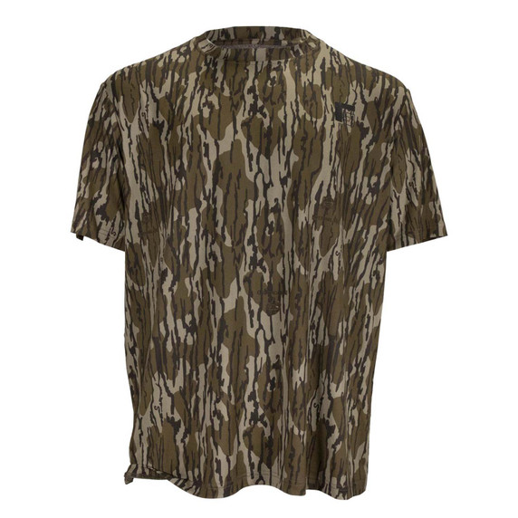 image of Rogers Sporting Goods Elite Chill Short Sleeve Tee with Bug Protection in Mossy Oak Original Bottomland.