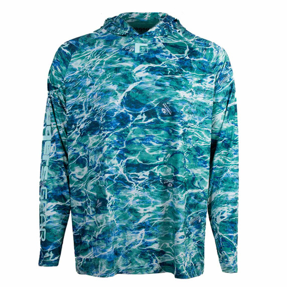 image of Rogers Sporting Goods Elite Chill Hoodie+Bug Protection in Mossy Oak Elements Sea Foam.
