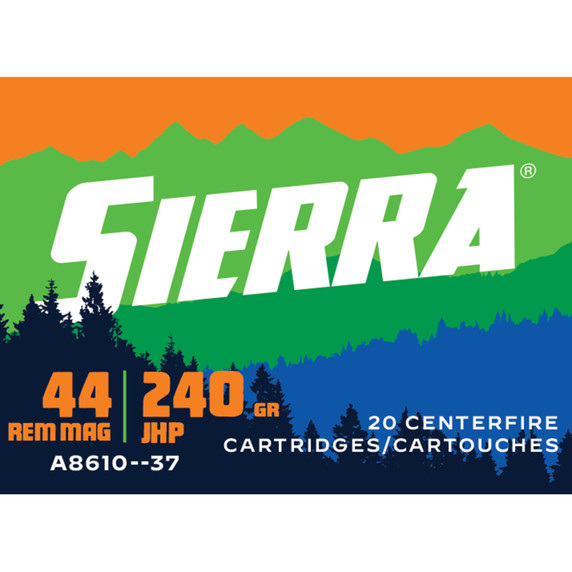 Sierra 44 Remington Magnum Ammo 240 Grain Sierra Sports Master Jacketed Hollow Point, Box of 20
