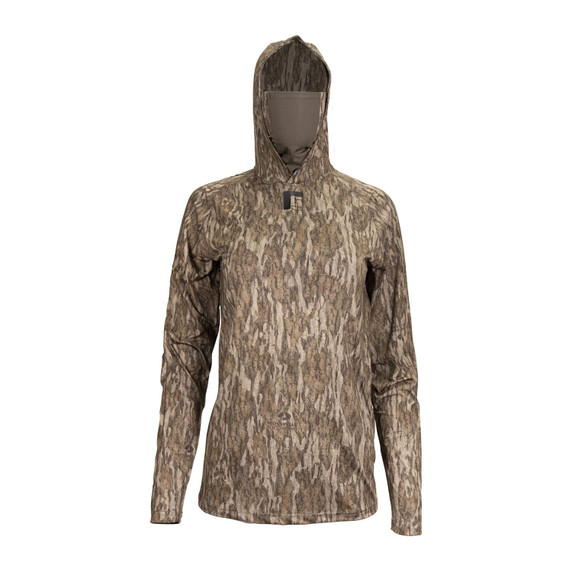 Rogers Women's Elite Chill Hoodie + Bug Protection - Mossy Oak Bottomland