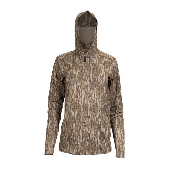mask up image of Rogers Women's Elite Chill Hoodie + Bug Protection.