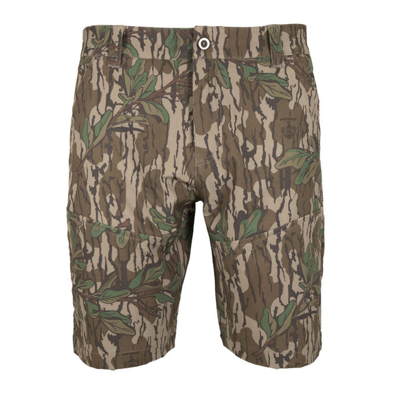 image of Rogers Sporting Goods Camo Drift Shorts in Mossy Oak Greenleaf.
