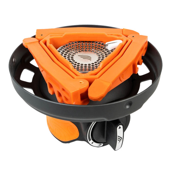 Jetboil Zip 0.8L Fast Boil System in Carbon Burner Assembly Image
