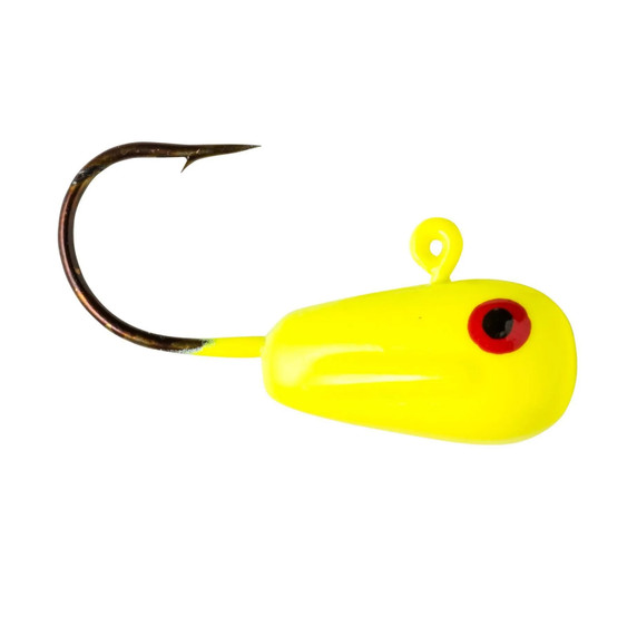 Lindy B-Max Livebait Jighead, 2 Pack Image in Hot Yellow