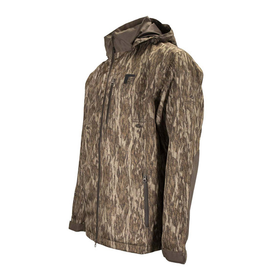 side image of Storm Stopper Rain Shell in Mossy Oak Bottomland.