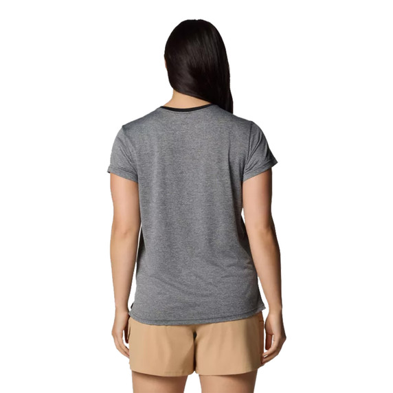 Columbia Women's BlueVista Hill Short-Sleeve Crew Back Image in Black Heather