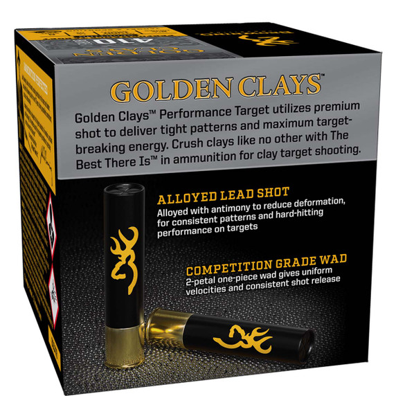 Browning .410 Bore 2 1/2" 1/2oz 1300FPS Golden Clays Performance Target Sporting Clays Rear Box Image