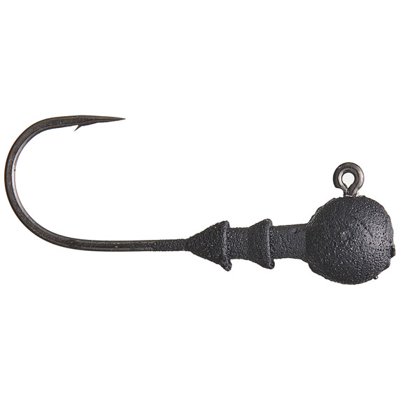 Great Lakes Finesse Stealth Ball Jighead Size 1, 3 Pack - Matte Black