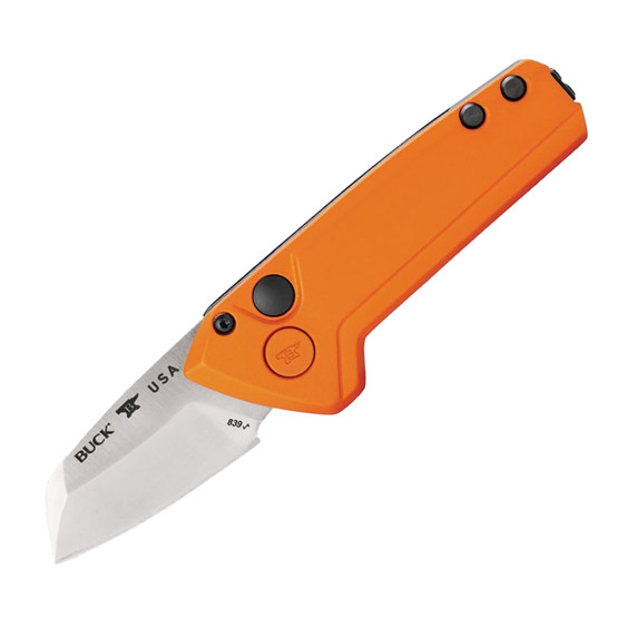 Buck Knives Mini Deploy Auto Knife Main Image in Orange